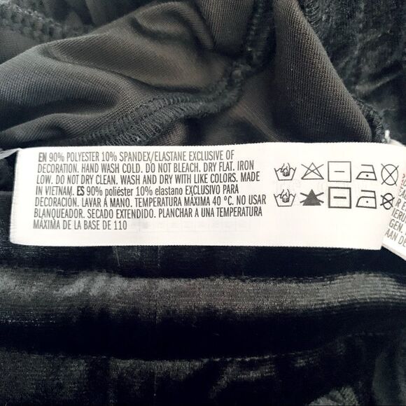 Forever 21 Black Velvet Drawstring Joggers Size Small - Picture 14 of 14